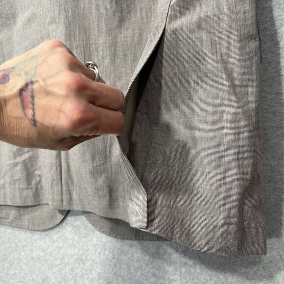 J Crew Ludlow 44R Slim fit tan Windowpane Japan cotton Blazer Jacket AH936 NWT - Picture 13 of 16